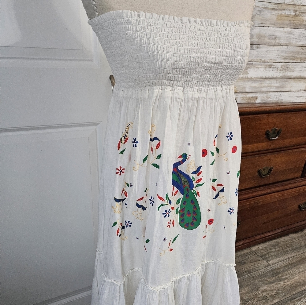 Vintage Cotton Dress, Peacock